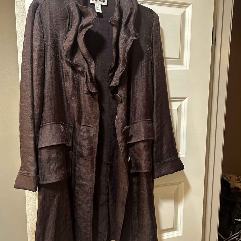 Joseph Ribkoff ruffled coat. Great condition.